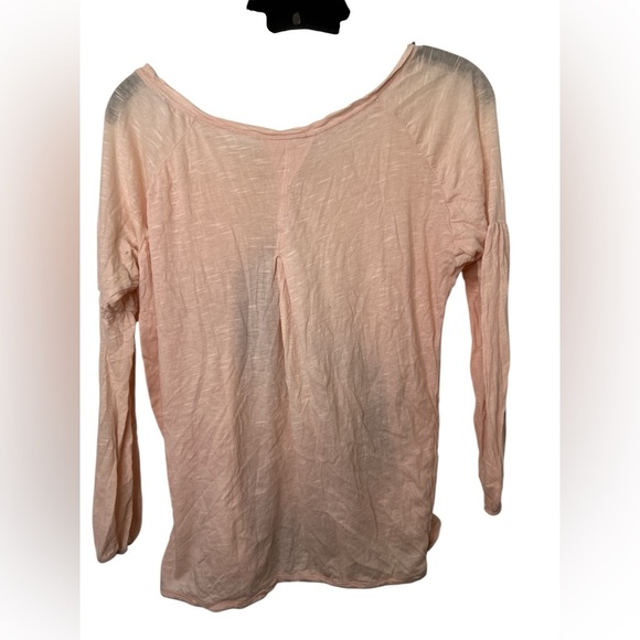 Free People Pink Spatter Paint Shirt Small - Picture 3 of 7